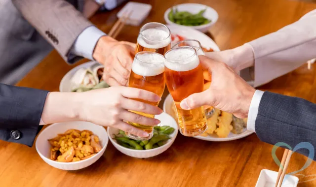 ビールで乾杯