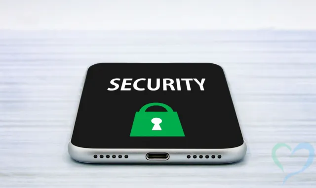 スマホ画面にセキュリティの文字